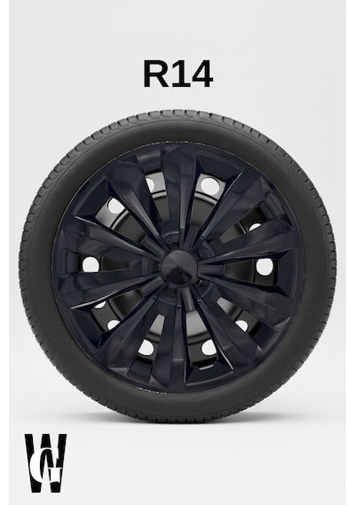 Peugeot 301 14 İnç Jant Kapağı 4 Adet Siyah S108