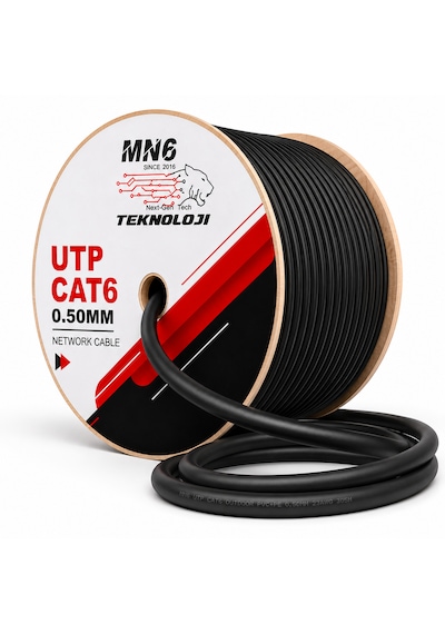 Mn6 M106 Cat6 Utp 0.50mm İletken Ethernet Kablosu 305 Metre, Dış Mekan Uv Korumalı Çift Katmanlı Pe+pvc İnternet Kablosu 305 M