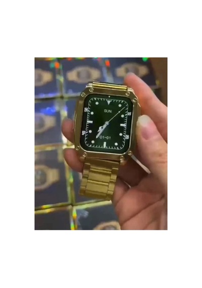 Watch Gold Series Gen 10 Özel Seri Metal/deri Çift Kordon Limited Edition Altın Rengi Akıllı Saat