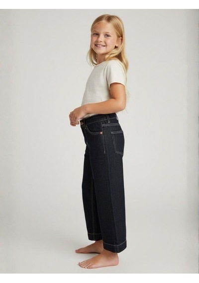 Zekids Kız Çocuk Modern Straight Fit Denim Pantolon-16768 Çok Renkli