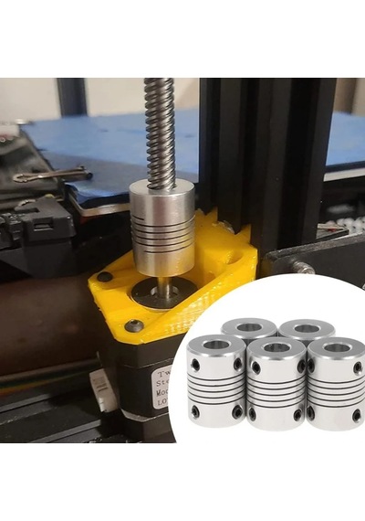 6.35x8mm Esnek Kaplin Alüminyum 3d Yazıcı Cnc Uyumlu