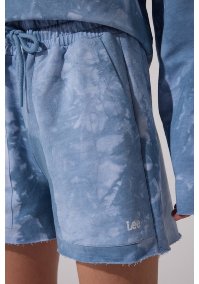 Lee Regular Fit Normal Kesim %100 Pamuk Lastikli Bel Desenli Sweat Şort L231231400 Mavi