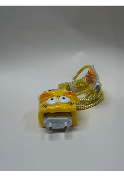 Sweety iPhone Uyumlu Kablo Ve Başlık Koruyucu Set Sarı