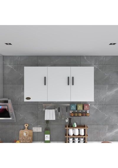 Kenzlife Hazır Mutfak Canna22 Byz 060 120 22 Mutfak Banyo Dolabı Kapaklı Raflı