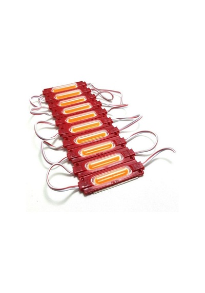 Ledwell Cob Ledli Mercekli Modül Led Kırmızı - 10Adet