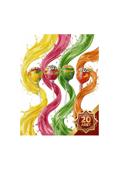 Afia Lolipop Meyve Aromalı Sert Şeker 20x10 Gr