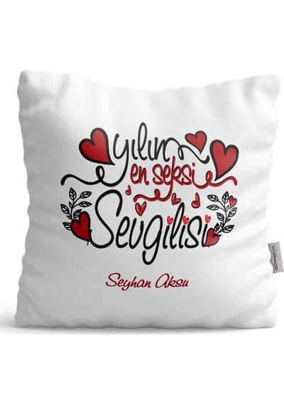 Kişiye Özel Yılın En Seksi Sevgilisi Saten Yastık