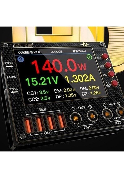 İ2c C09 Dijital Dalga Formu Ampermetresi 0-40v 8a Şarj Ve Voltaj Test Cihazı