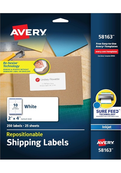 Avery Mürekkep Püskürtmeli Yazıcılar Için Yeniden Konumlandırılab Diğer
