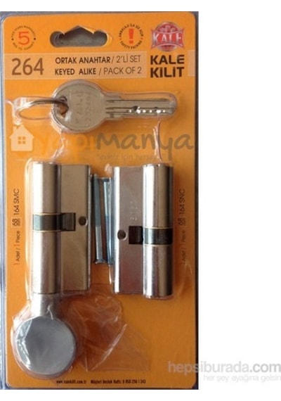 Kale 264 2'li Set Mandallı Saten Ortak Anahtar N11.1976
