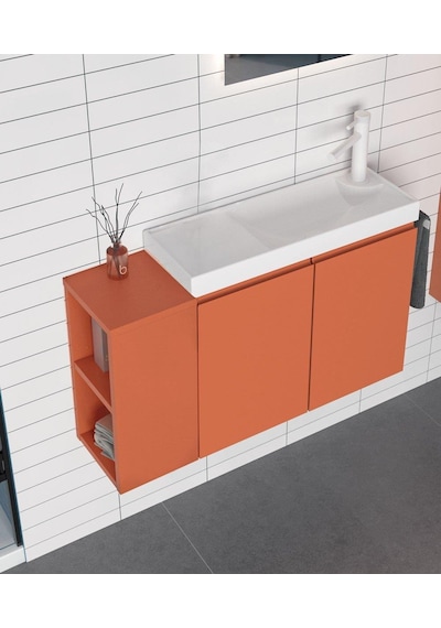 Orka Ferla 80 Alt Modül + Lavabo Mat Tarçın Diğer Orka Ferla 80 Alt Modül + Lavabo Mat Tarçın Diğer