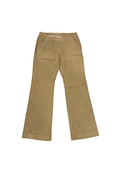 United Colors of Benetton Benetton 137 BEIGE Kapaklı cep Bayan Kadife Pantolon 38 Çok Renkli