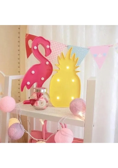 Led Işıklı Ananas Gece Lambası Sarı