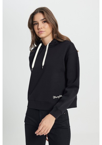 Regular Fit Normal Kesim Kapüşonlu İçi Polarlı Siyah Sweatshirt W242761001 Siyah