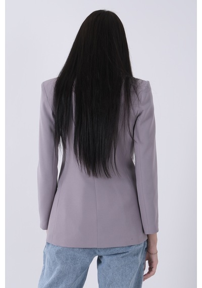 Feminist Gri Vatkalı Astarlı Blazer Ceket 0105110.06 Gri