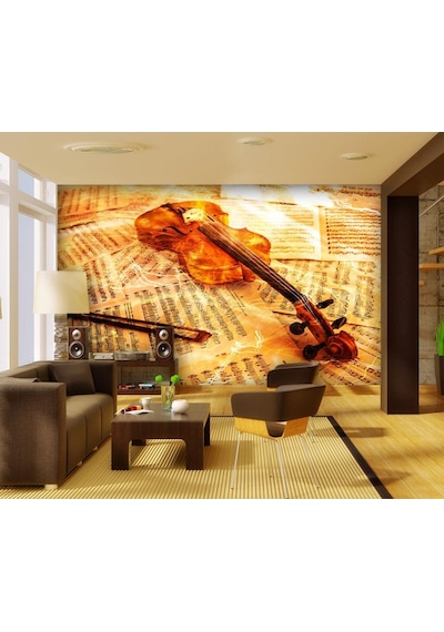 Gitar Ve Müzik Notları Duvar Kağıdı