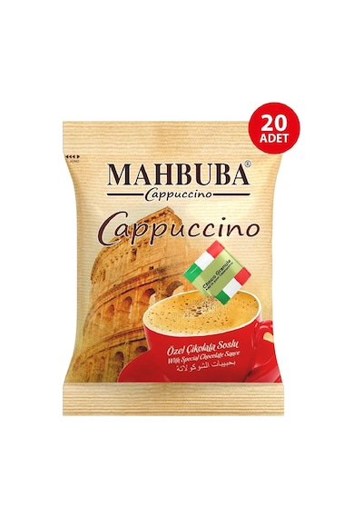 Mahbuba Çikolata Soslu Bol Köpüklü Granule Cappuccino Hazır Kahve 20x25gr Granül