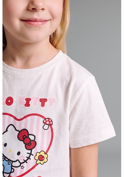 Defacto Hello Kitty Lisanslı Kısa Kollu Tişört Esnek Belli Pantolon Alt 2li Takım Kız Bebek H9634a526aupn82 Pembe-pn82