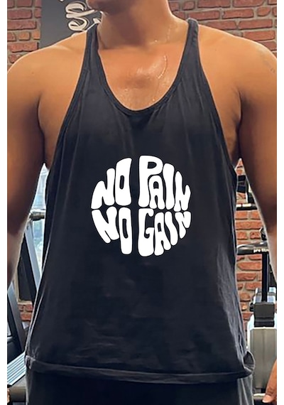 Bluu Nopain Circle Gym Fitness Tank Top Sporcu Atleti