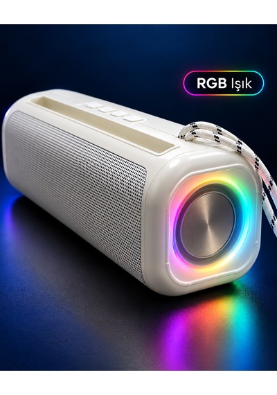 Güçlü Bas Sesli Kablosuz Bluetooth Hoparlör Rgb Aydınlatmalı Stereo Müzik Sistemi