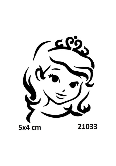 Airbrush Tattoo Prenses Yapışkanlı Stencil Süsleme Ve Boyama Kalıbı