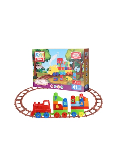 Play Blox Oyuncak Tren Seti 41 Parça Sayılar Ve Alfabe Treni Parlak Renkler Mega Blok Seti 2403