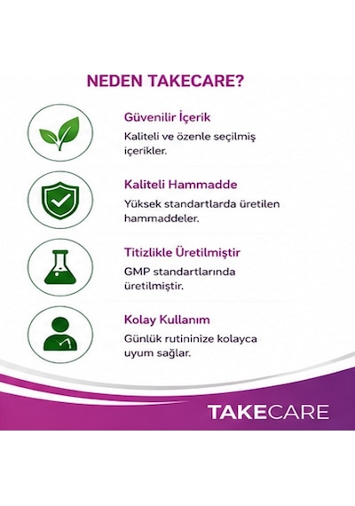 Takecare Magnezyum Takviye Edici Gıda 30 Tablet
