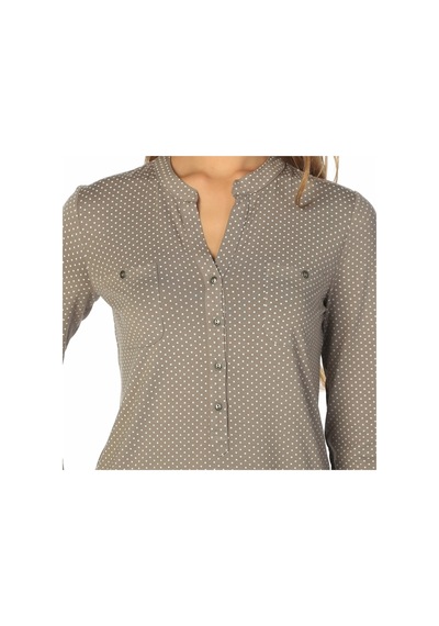 Bulalgiy Kadın Vizon Puantiyeli Bluz - Bga694800