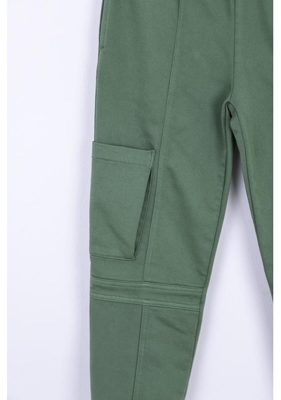 Nk Kids Kız Çocuk Beli Lastikli Cep Detaylı Yumuşak Pantolon-13366-yeşil Yeşil