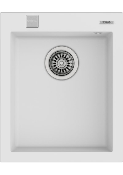Teka Forsquare 34.40 Tg Tek Hazneli Tezgahüstü/Tezgahasıfır (Flush) Tegranite Eviye - Arctic White - 115230014