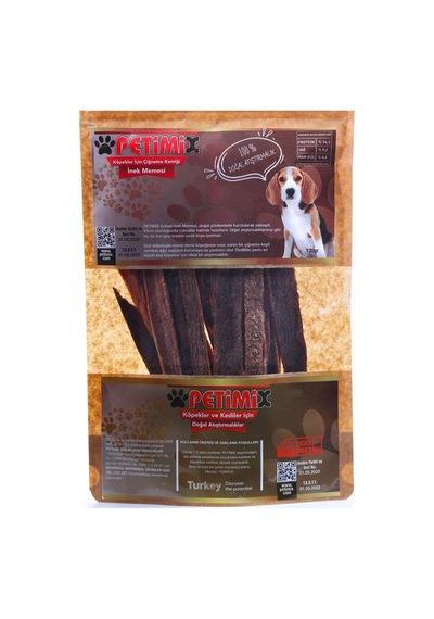 İnek Memesi Çubukları Çiğneme Kemikleri Köpek Ödül Maması 130g