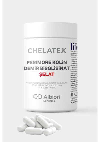 Chelatex Ferimore Kolin Demir Bisglisinat Şelat 60 Bitkisel Kapsü