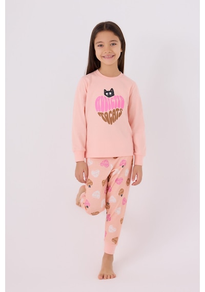 Rolypoly Kız Çocuk Pembe Pijama Takımı Rp3465-c-v1 Pembe