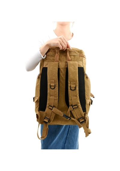 Unisex Dağcı Çantası Kamp Çantası Seyahat Çantası Hafif Klinkır Kumaş Outdoor Çanta 50 30 Cm Taba