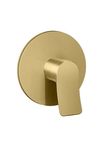 Valero Brushed Gold Round Ankastre Banyo-duş Bataryası- 1 Way Mat Altın