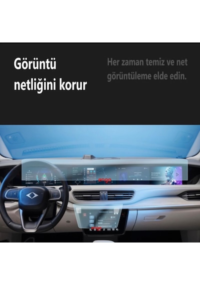 Togg T10f Ekran Koruyucu Gösterge Bilgi Ve Kumanda Ekranı ' Sadece Ekran Koruyucu