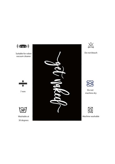 Dijital Kaymaz Yıkanabilir Mutfak Banyo Salon Paspas Halısı Trend Modern Al4012 Siyah