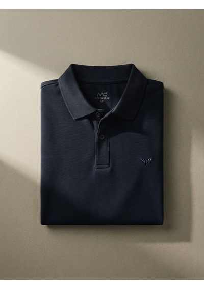 Maccali Erkek Lacivert İthal Dokulu Basic Polo Yaka Tişört