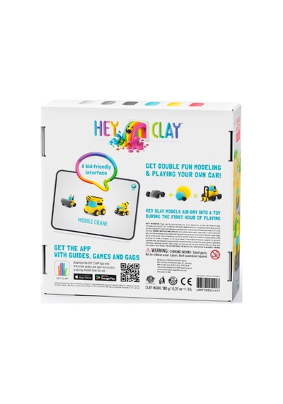Hey Clay Yaratıcı Kil Seti - Construction Vehicles