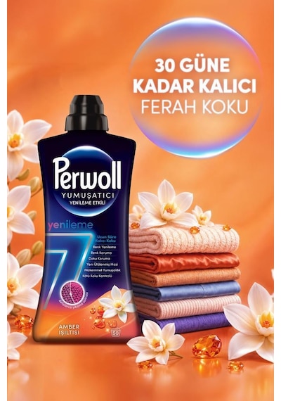 Perwoll Yumuşatıcı Amber Işıltısı 1,2l 9000101866537-6698 Tekli
