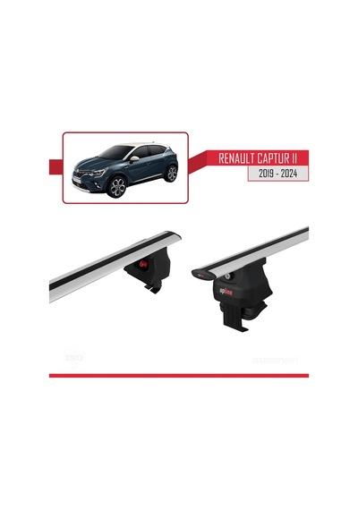 Renault Captur Iı 2019 Ve Sonrası İle Uyumlu Ace-4 Ara Atkı Tavan Barı Gri