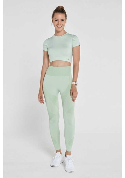 Jerf Captiva Yumuşak Dokulu & Esnek Crop Top Yeşil