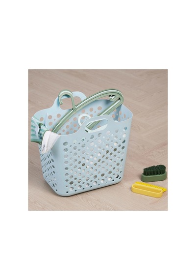 Quality Kuplu Çamaşır Sepeti Yükseklik 36 Cm İkea Kirli Sepeti Plastik Sepet Mavi Hacim 24 Litre Mavi - 717212144 Mavi