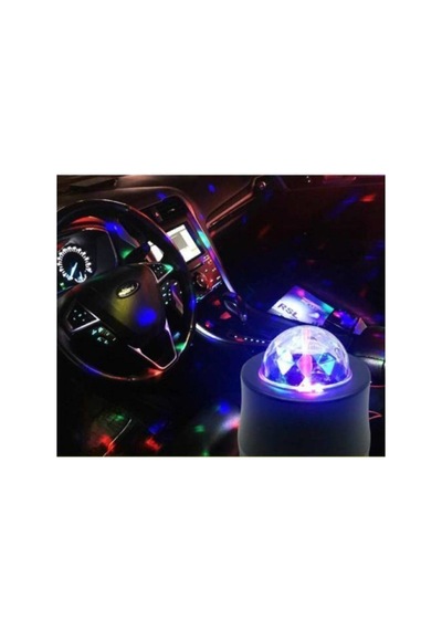 Disko Topu - Müziğe Ve Sese Duyarlı Usb Girişli Araç Içi Mini Disko Topu Parti Mini Led Karışık