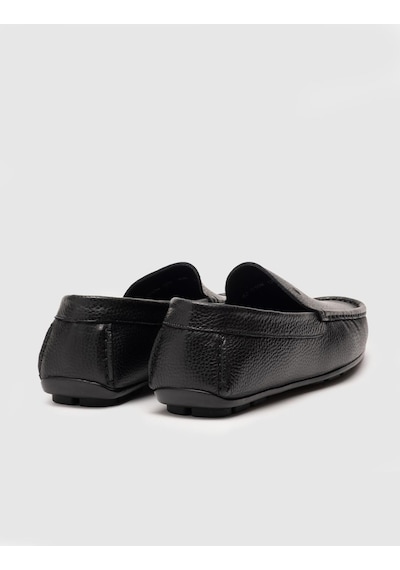 Cabani Santuna Hakiki Deri Dokulu Siyah Erkek Loafer 102567-198