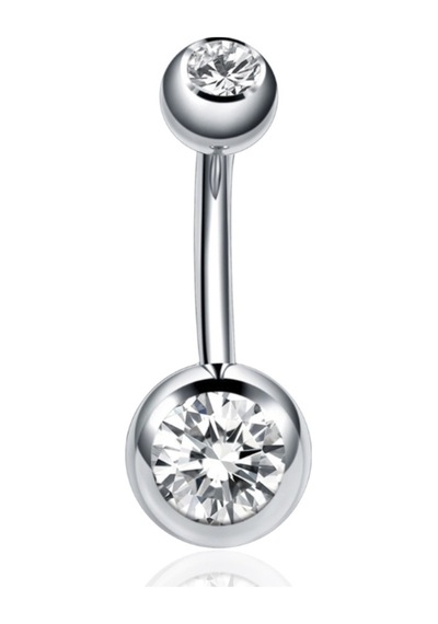Chavin Yuvarlak Taşlı Göbek Piercing Dt92