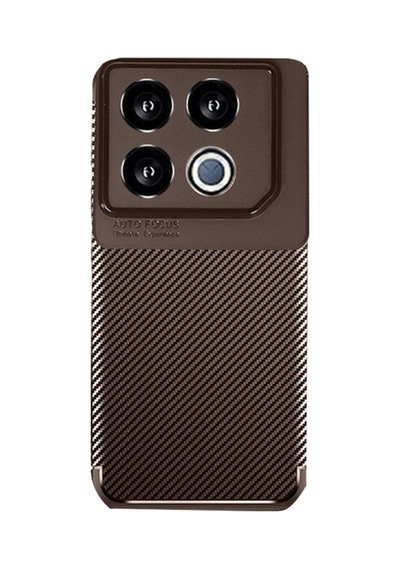 Gt 20 Pro Kılıf Auto Focus Karbon Kapak - Kahverengi Bz8683140819286