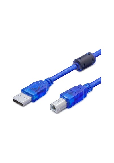 1.5m Ölçülü Usb Prınter Kablosu Mavi Transparent