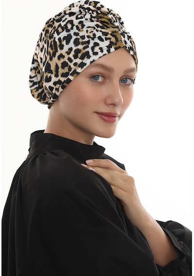 Hürrem Bone Gold Drapeli Salaş Tesettür Bone Sandy Leopar Desen 2510 03 Gold Hürrem Bone Gold Drapeli Salaş Tesettür Bone Sandy Leopar Desen 2510 03 Gold