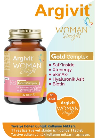 Argivit Woman Bright Tablet 30 Tablet 3'lü Paket